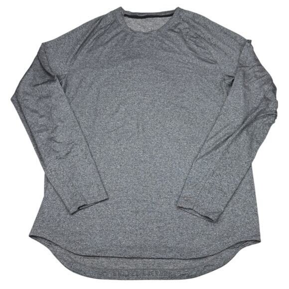 Lululemon Men's Drysense Long Sleeve In Black / Rhino Grey Size XXL - Picture 4 of 7